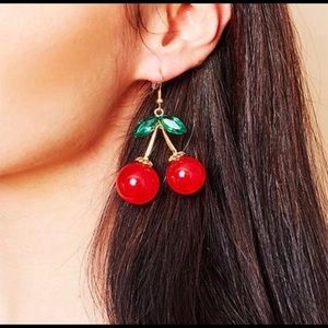 Cherry dangle earrings